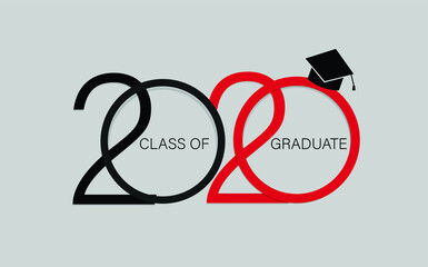 Class 2020 elegant Card vector design