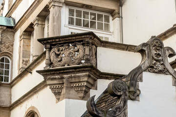 Wall Mural - facade detail of the Pontonniers international high school in Strasbourg, France