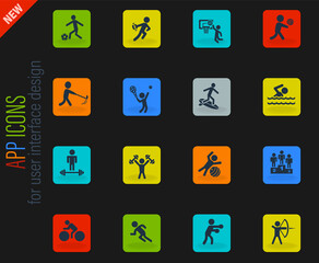 Wall Mural - sport icon set