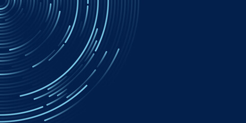 Blue background with UI HUD screen tech system innovation concept template. Vector illustration design. Abstract geometric vector background with texture from concentric circles