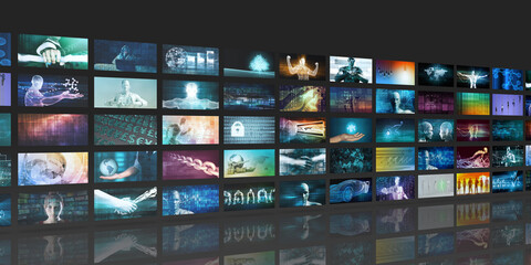 Wall Mural - Multimedia Content Streaming
