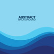 © Sunar - Blue wave vector abstract background flat design stock illustration