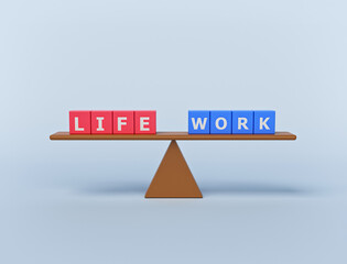 Fototapete - life and work balance minimal concept. 3d rendering