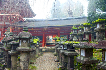 Wall Mural - The Kasuga-Taisha Shrine or Kasuga Grand Shrine in Nara, Kansai, Japan.