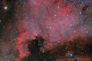 Wall Mural - a photograph of outer space taken through an amateur telescope. nebula north america. hydrogen nebul