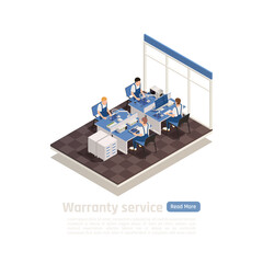 Wall Mural - warranty service isometric illustration