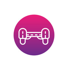 Poster - hoverboard icon, linear vector sign