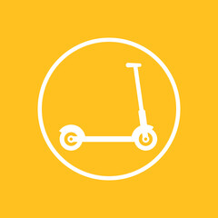 Canvas Print - kick scooter icon in circle