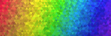 Low Poly Background Texture Colored Panorama Rainbow 12000x4000pix