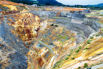 Martha mine, opencast gold mine, Waihi, New Zealand. The are an outstanding example of a technological ensemble with a historical industrial landscape.