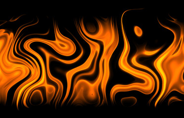 Wall Mural - fireflames on black background 