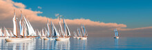 Sailboat Sailing In The Sea