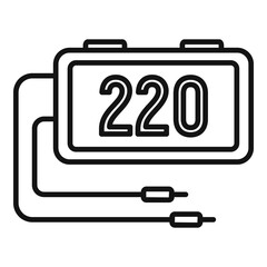 Poster - Digital multimeter icon. Outline digital multimeter vector icon for web design isolated on white background