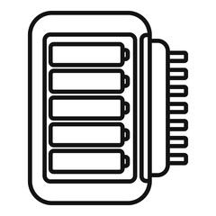 Poster - stick battery charger icon. outline stick battery charger vector icon for web design isolated on whi