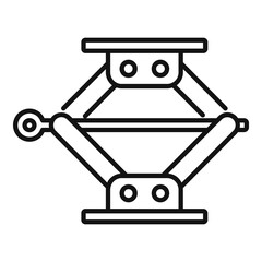 Poster - Jack screw icon. Outline jack screw vector icon for web design isolated on white background