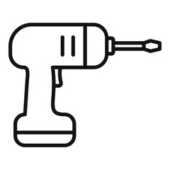 Poster - electric hand drill icon. outline electric hand drill vector icon for web design isolated on white b