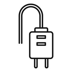 Poster - electric plug icon. outline electric plug vector icon for web design isolated on white background