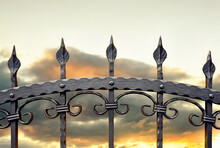 Wrought Iron Fence. Metal Fence
