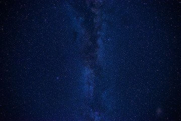 Poster - Night blue sky with stars and tail of Milky Way.Deep blue sky.