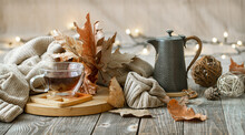 Cozy Autumn Still Life In A Homely Atmosphere.