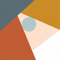 Geometric abstract mid century modern art