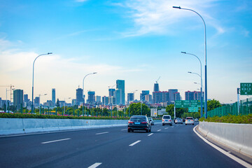 Wall Mural - Busy urban traffic arteries