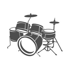 Wall Mural - Realistic Drum Design Vector. Silhouette of Drum. Vector illustration