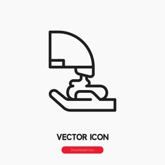 Poster - soap dispenser icon vector sign symbol