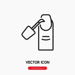 Poster - nail polish icon vector sign symbol