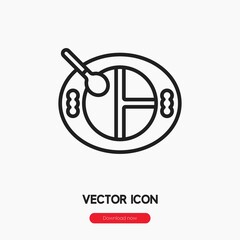Poster - baby plate icon vector sign symbol