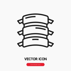Poster - rib icon vector sign symbol