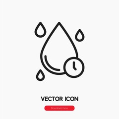 Poster - fast dry icon vector. Linear style sign for mobile concept and web design. fast dry symbol illustration. Pixel vector graphics - Vector.	
