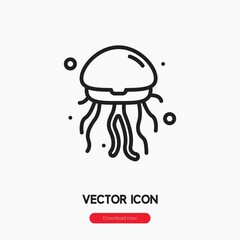 Poster - jellyfish icon vector sign symbol