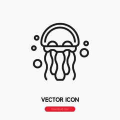 Poster - jellyfish icon vector sign symbol