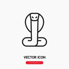 Poster - cobra icon vector sign symbol