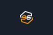 96 logo design . vector illustration