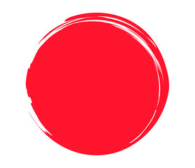 Wall Mural - Red grunge round banners