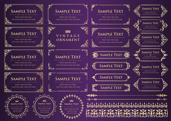 Sticker - set of vintage design elements