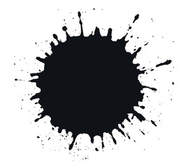 Sticker - Black ink splat background