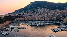 Aerial view of Monaco port
