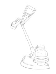 Wall Mural - outline trimmer grass cutter