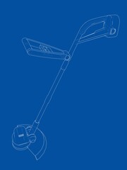 Wall Mural - outline trimmer grass cutter