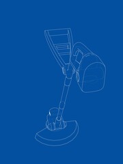 Wall Mural - outline trimmer grass cutter