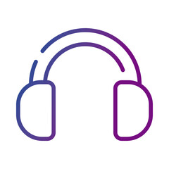 Sticker - headset audio device gradient style icon