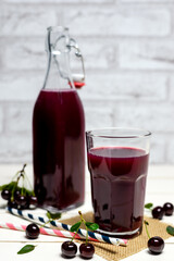 Homemade cherry juice