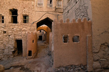 Crumbling Mud-brick Buildings In Old Section Of Al-Hamra, Oman