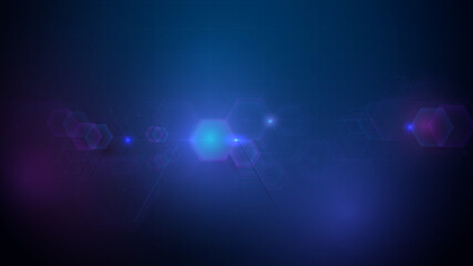 Poster - futuristic digital hi tech concept. abstract geometric science and technology background. vector ill