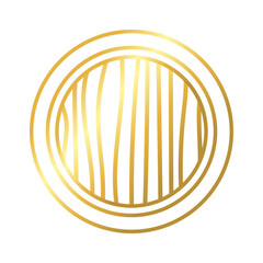 Poster - circular frame decoration golden gradient style icon