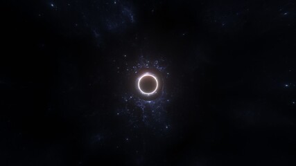 Wall Mural - black hole realistic illustration. 8k resolution space wallpaper.