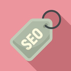 Poster - seo marketing tag icon. flat illustration of seo marketing tag vector icon for web design